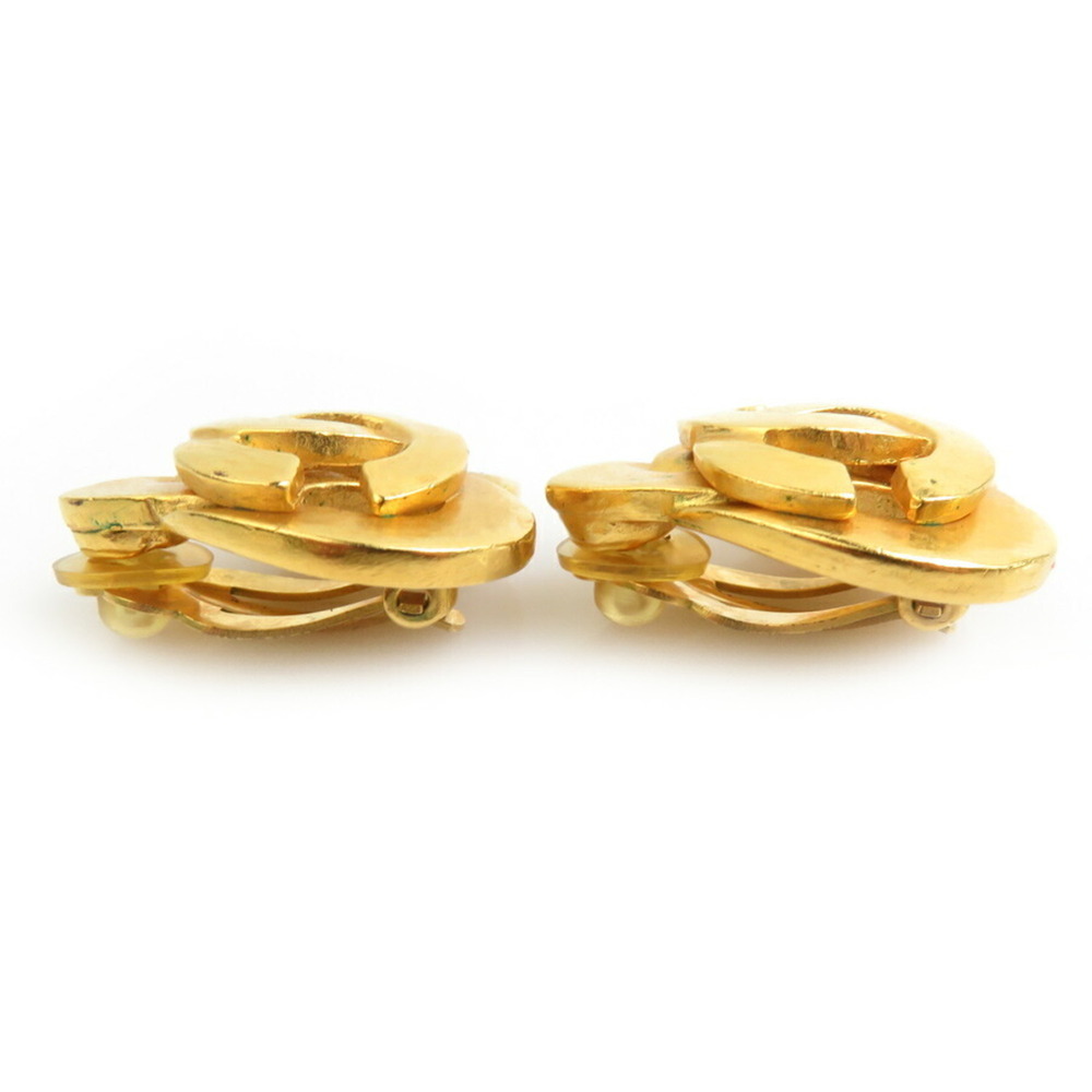 CHANEL Gold Logo Earrings - Picture 3 of 5